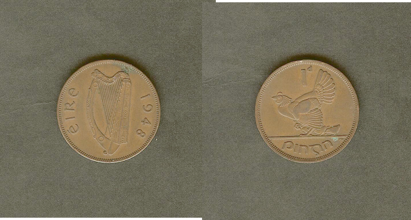 Ireland penny 1948 gEF